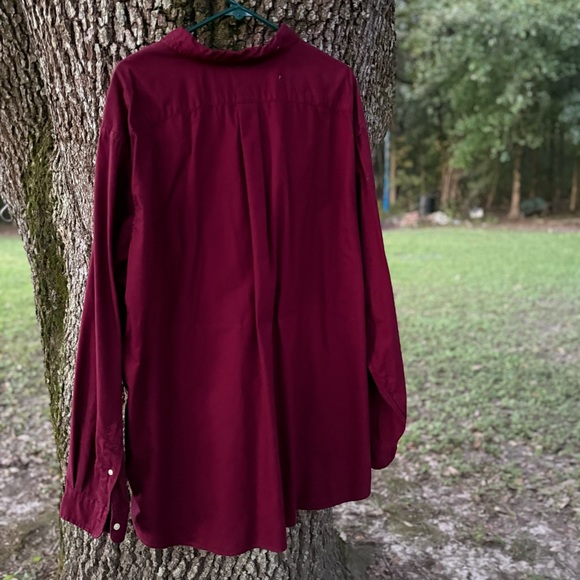 RALPH LAUREN MENS 3XB BIG TALL LONG SLEEVE BUTTON DOWN MAROON RED BURGUNDY - Picture 6 of 6